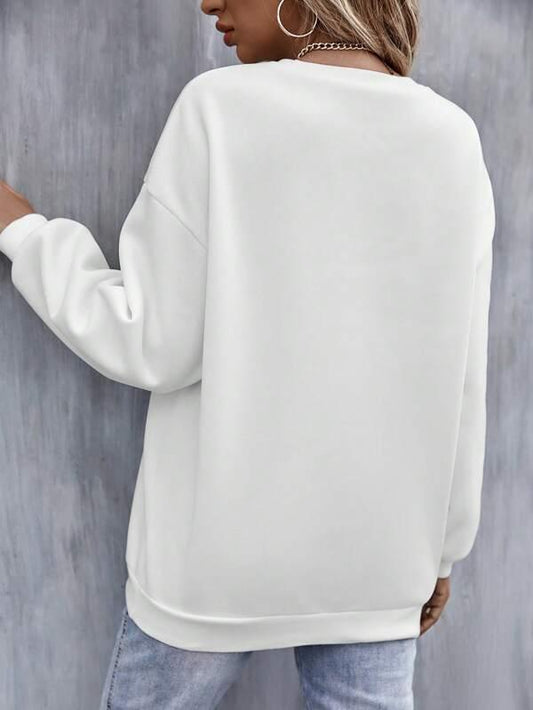 SHEIN LUNE Sweat-shirt cœur et lettre - GlamShopTN
