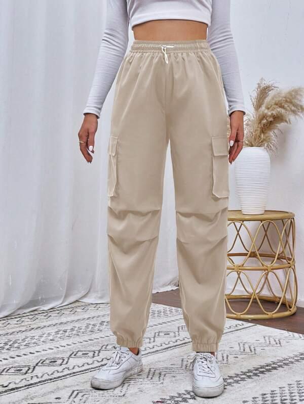 SHEIN EZwear Pantalon Cargo Poche À Rabat - GlamShopTN