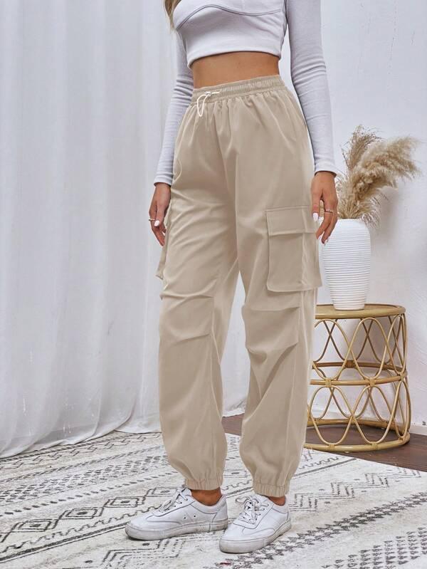 SHEIN EZwear Pantalon Cargo Poche À Rabat - GlamShopTN