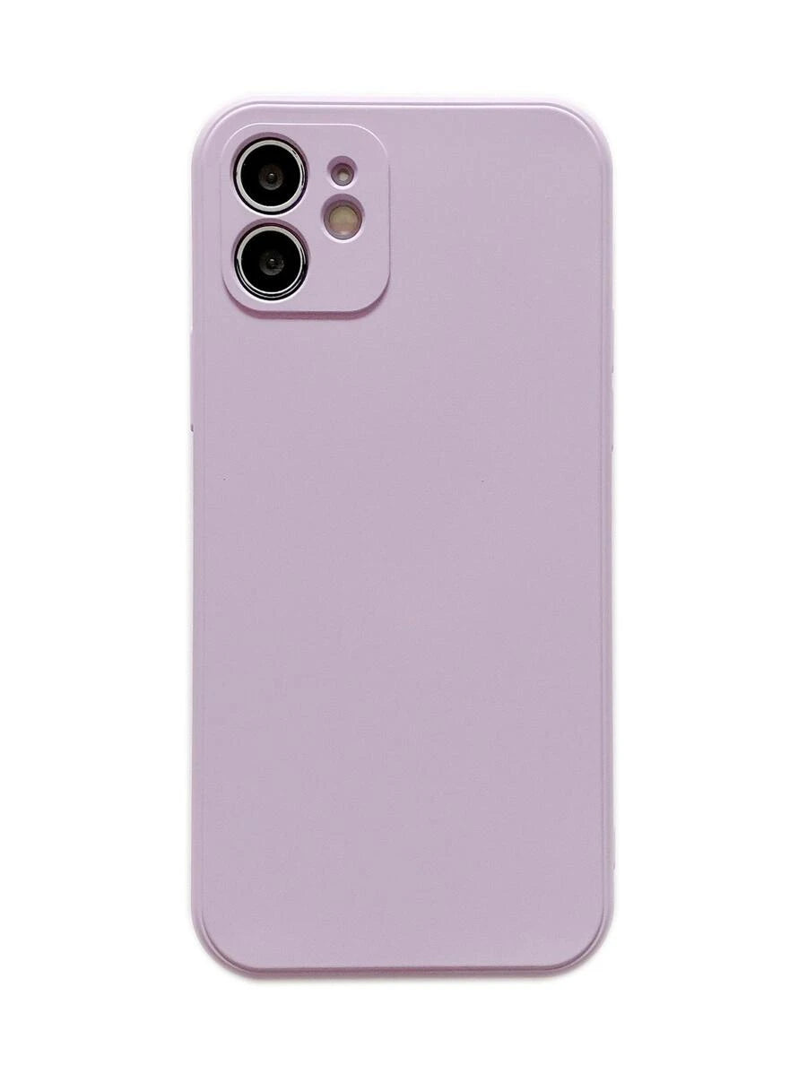 Shein 4 pièces coques de téléphone de couleur unie compatibles