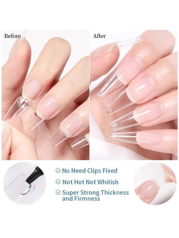 Shein 1 pièce 10g transparent Doux Conseils Pour Ongles gel Faux Colle Ongle UV gel Polonais extension Fonction Outils De Manucure - GlamShopTN