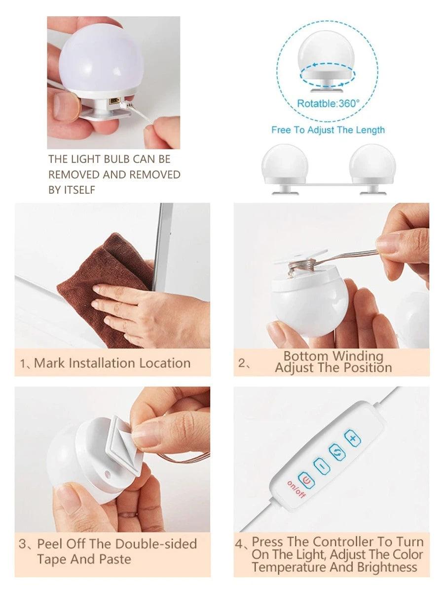 Shein Une Lumière À Led Pour Maquillage 10 lights - GlamShopTN