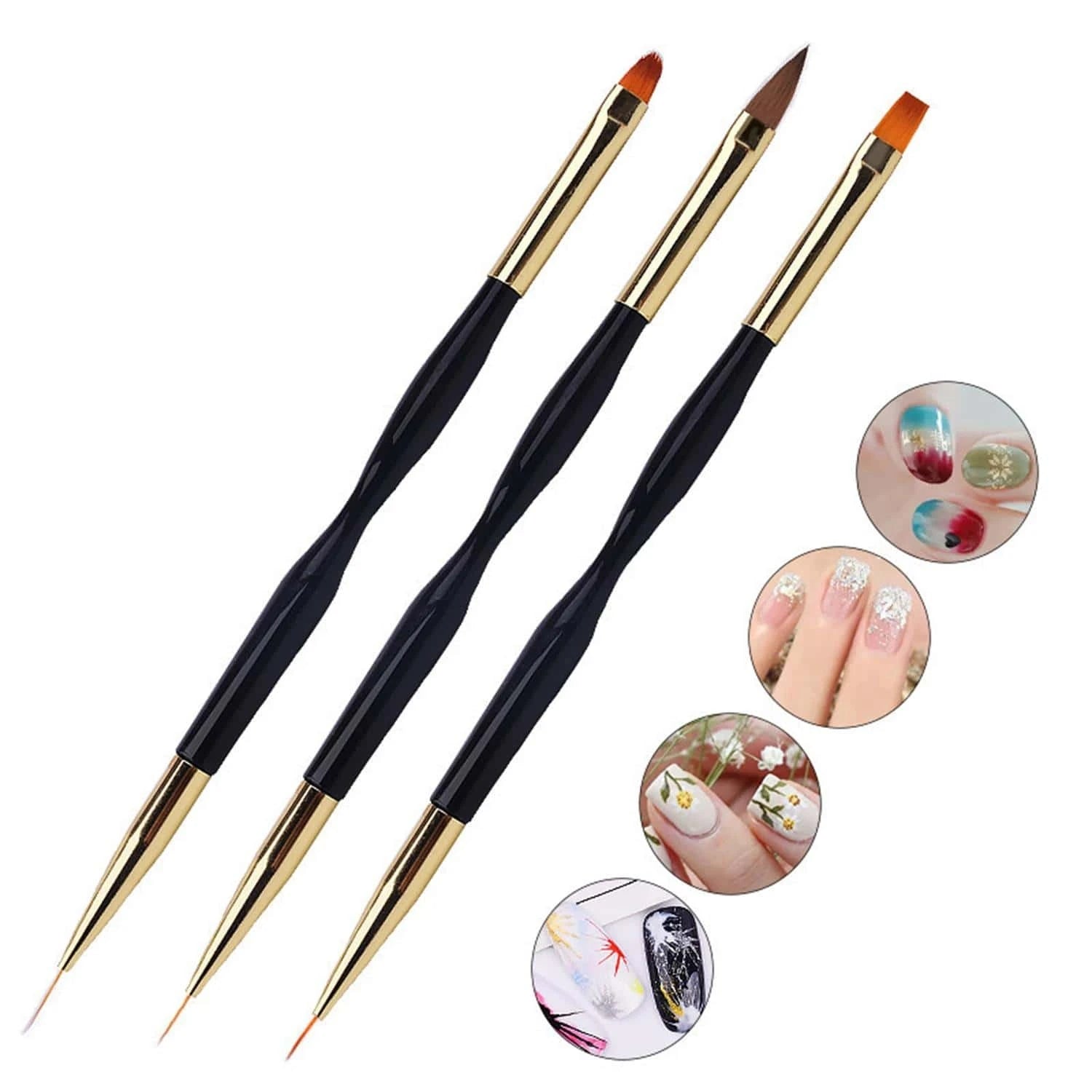 31 Pièces Pinceaux D'art D'ongle, Set D'outils D'art D'ongle, Outils De Pointillage D'ongle, Brosse De Poussière D'ongle, Brosses D'art D'ongle De Rayure Pour Lignes Longues, Stylo De Dessin D'ongle Pour Design D'ongle