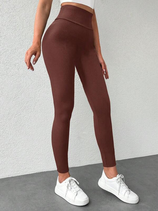 Shein Legging Unicolore Taille Haute - GlamShopTN