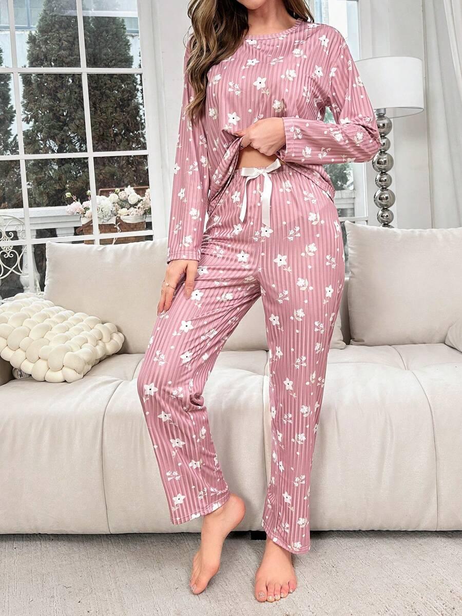 Shein Ensemble De Pyjama Imprimé Floral - GlamShopTN