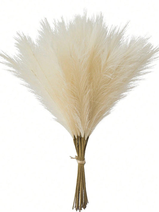 Shein 10/20 Pièces De Pampa Artificielle Beige Fausse De 52cm - GlamShopTN