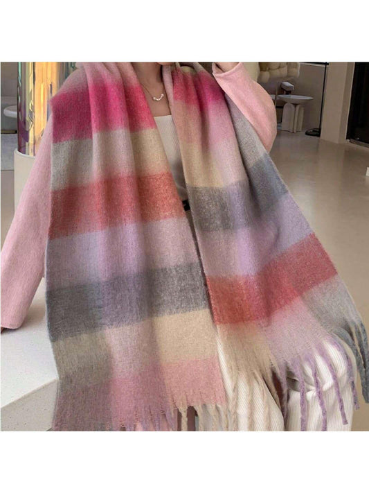 pièce Écharpe Imprimée À La Mode 220*37cm Épais Mouchoir Châle Pour Hommes Et Femmes - GlamShopTN