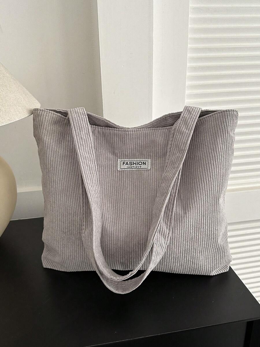 Sac bandoulière en velours côtelé – grand cabas léger à compartiments multiples pour école, bureau & shopping Tunisie