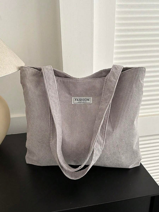 Sac bandoulière en velours côtelé – grand cabas léger à compartiments multiples pour école, bureau & shopping Tunisie