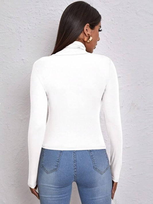 Shein Pull Ajusté À Col Montant - GlamShopTN