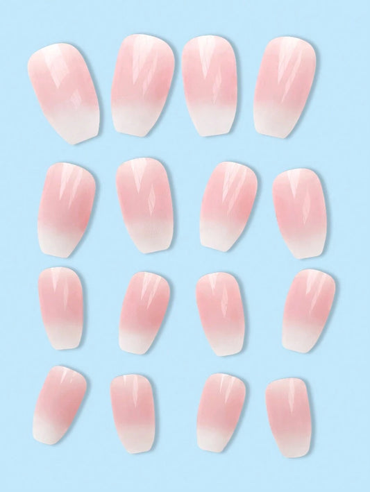 24 pièces French longs, faux ongles pour femmes