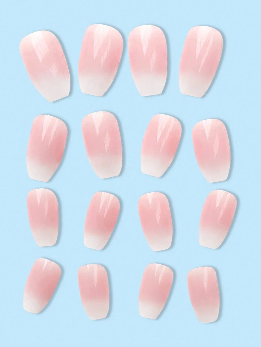 Shein 24 pièces French longs, faux ongles pour femmes