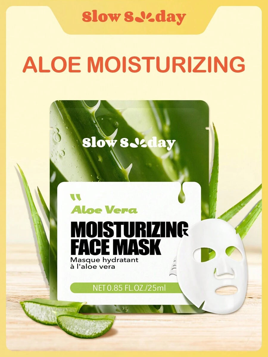 1 pièce Aloé Véra Masque De Protection , Naturel Plante Extrait Série , Hydratant , Hydratant , Anti-Âge , , Apaisant , Coréen Masque De Protection , Pour Femme , Homme