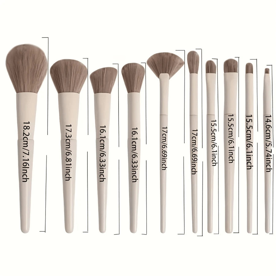 Shein Ensemble de 10 pinceaux de maquillage essentiels pour une beauté impeccable