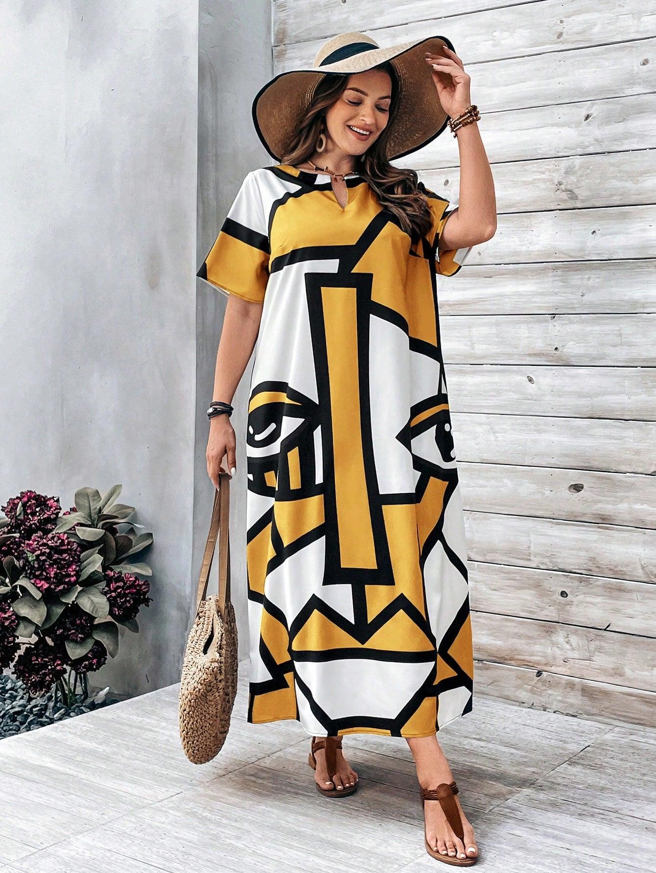 Chez Shein Robe Trapeze Fleurie Shein Robe Trapèze à Bretelles