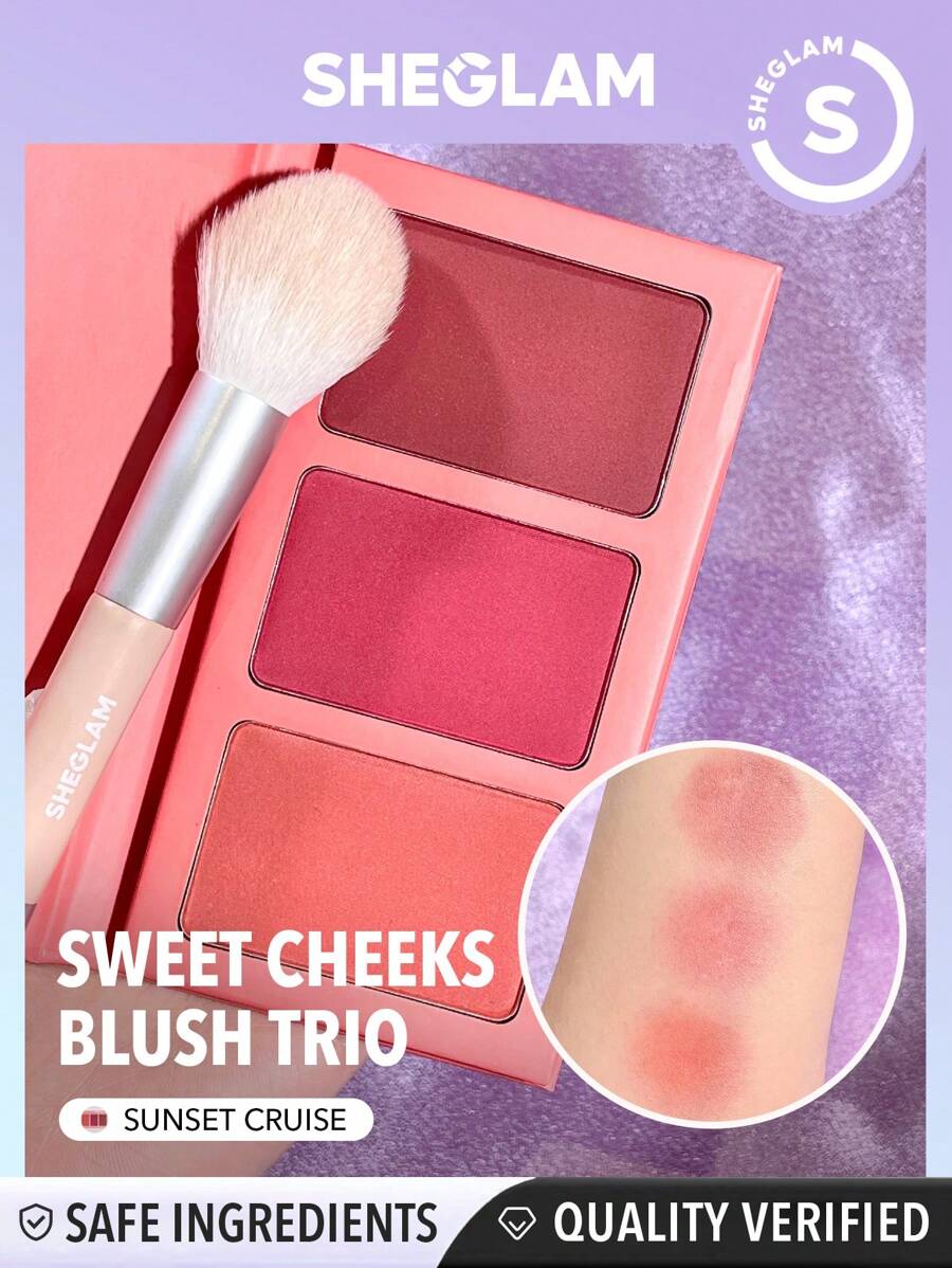 GHEGLAM Trio De Blush Sweet Cheeks - Sunset Cruise