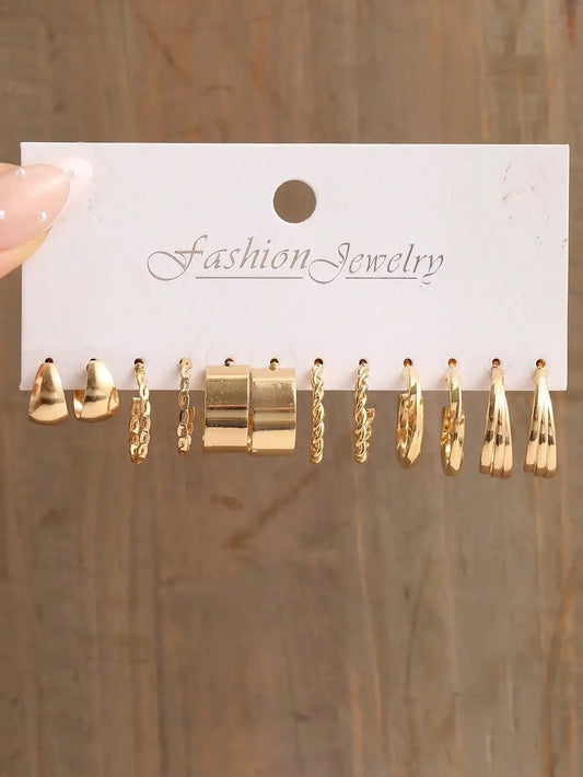 Pack 6 boucles d’oreilles mode – élégance au quotidien & parfait pour offrir Tunisie