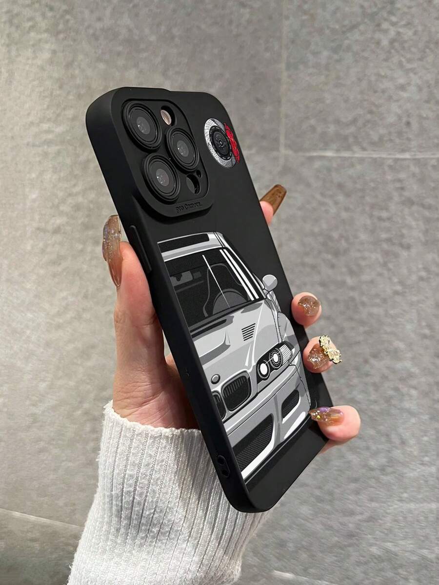 Shein 1 pièce Étui de téléphone à motif d'appareil photo élégant iPhone 11