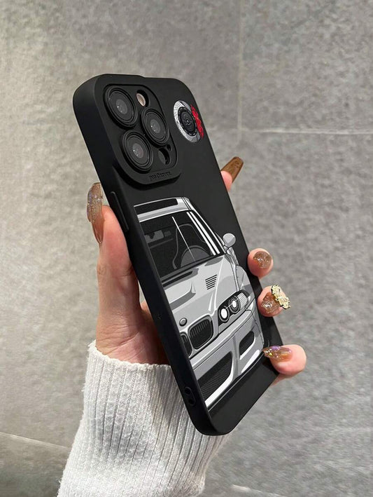 Shein 1 pièce Étui de téléphone à motif d'appareil photo élégant iPhone 11