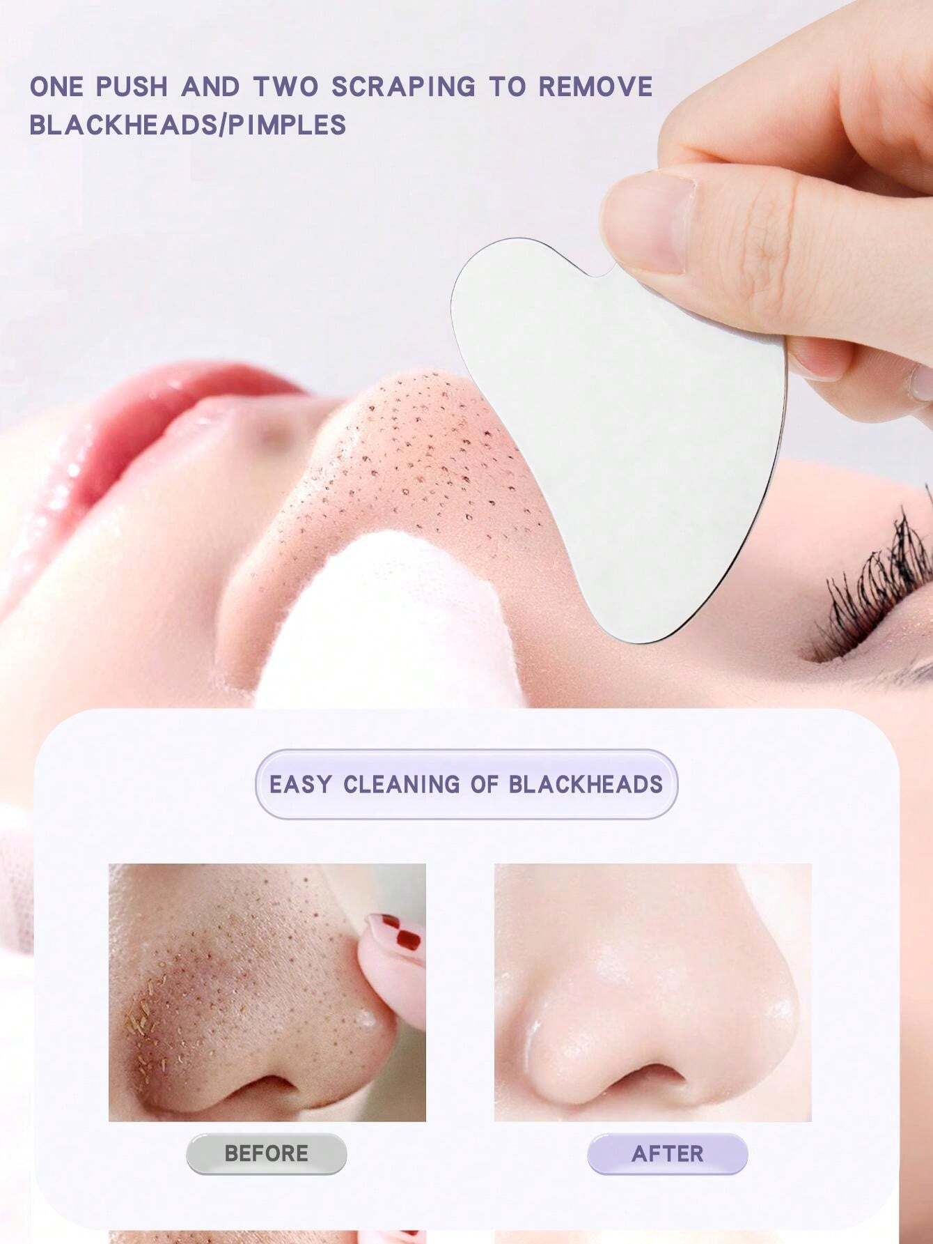 Outil facial Gua Sha en acier inoxydable