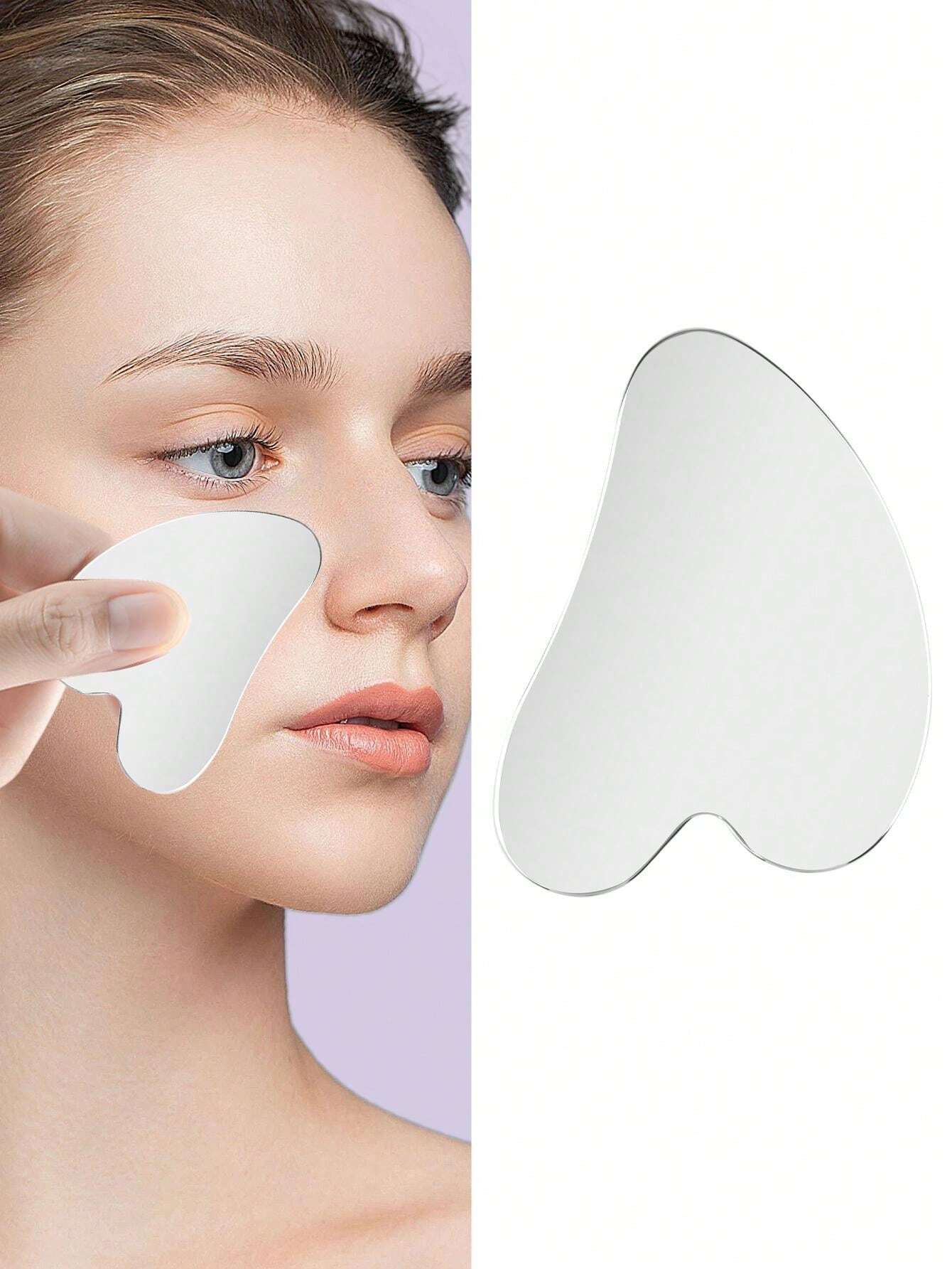 Outil facial Gua Sha en acier inoxydable