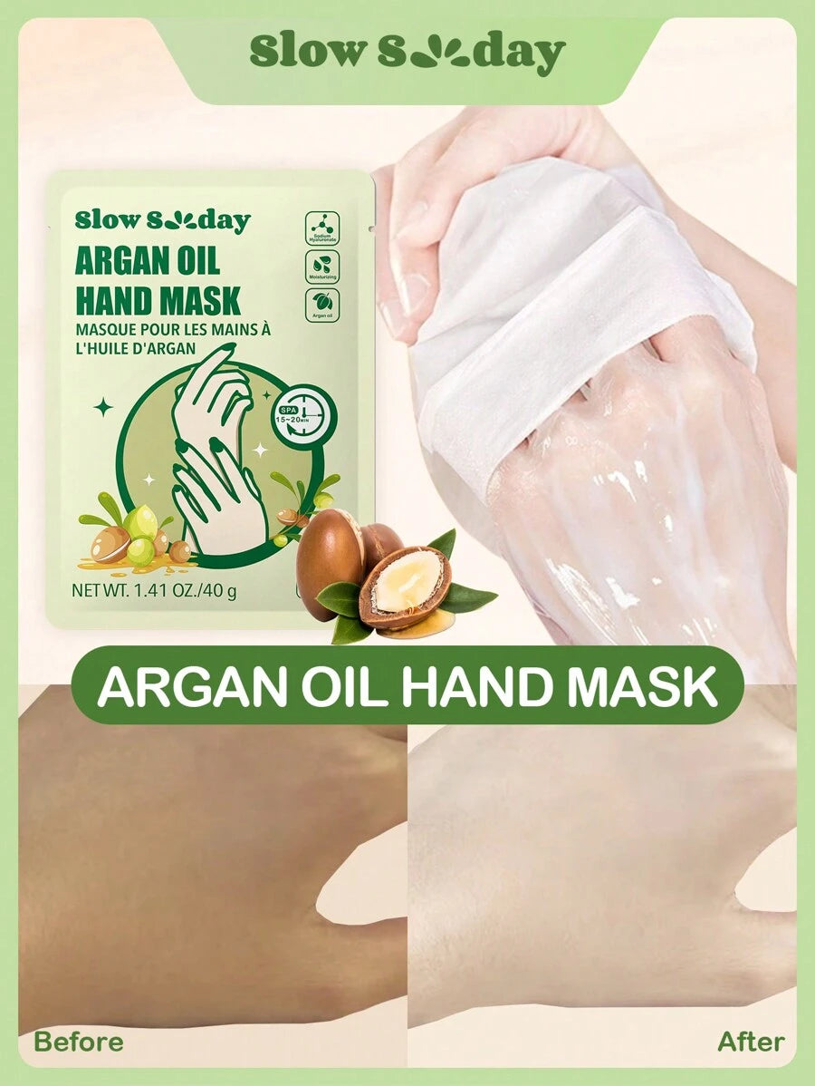 Masque pour les mains à l'huile d'argan SlowSunday