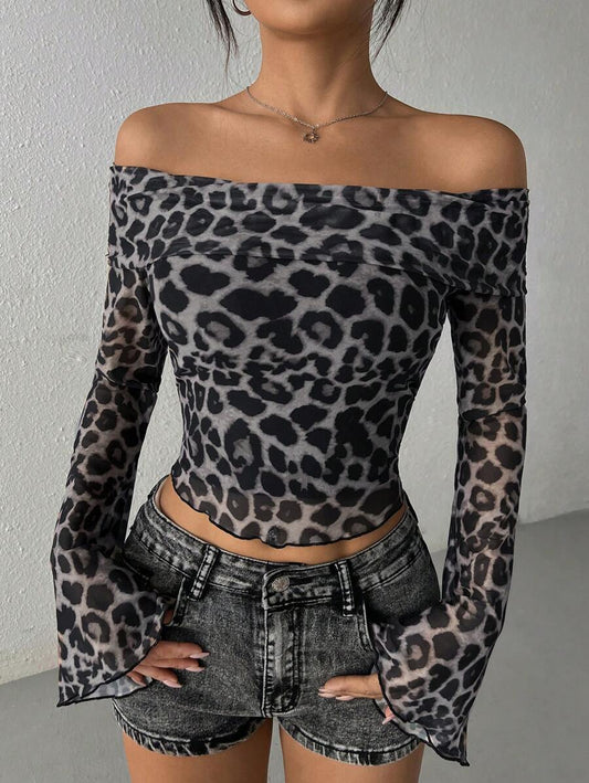 SHEIN EZwear Top court à manches évasées