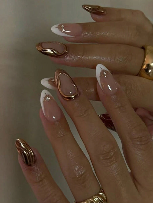24 pièces Faux ongles courts à pointe française blanche, recouvrement complet rose nu blanc, faux ongles pour femmes et filles Tunisie