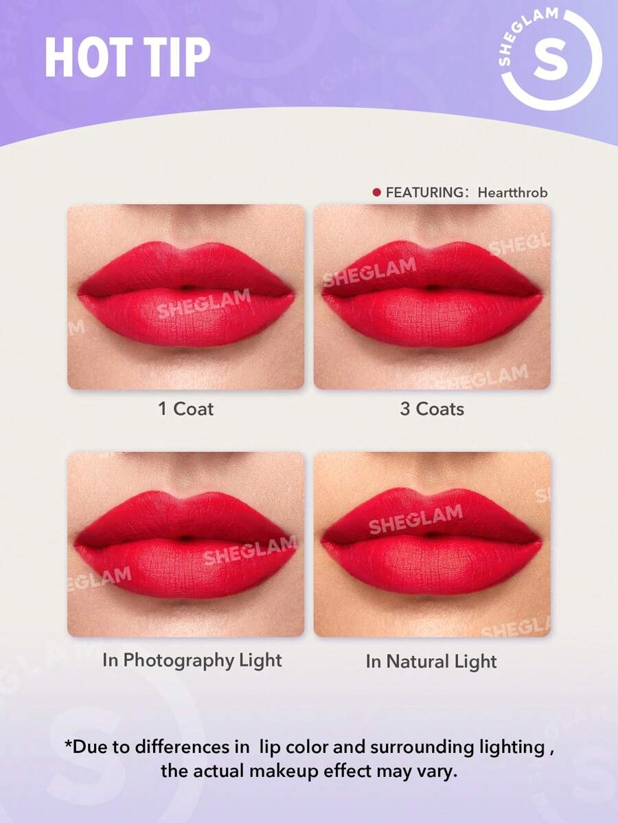 SHEGLAM Matte Allure – Rouge à Lèvres Liquide Longue Tenue Teinte : Maven (Brun chocolat)