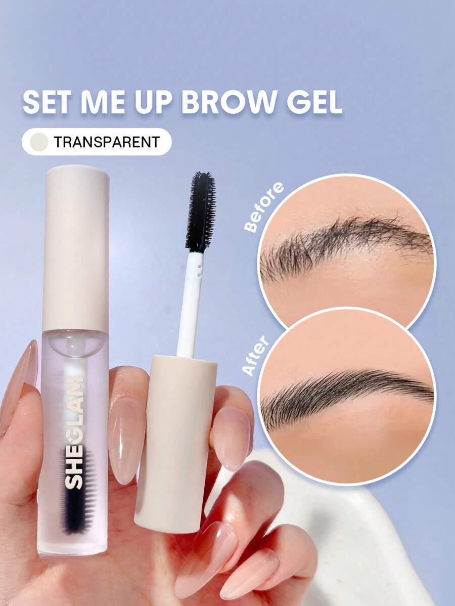 SHEGLAM Gel Pour Sourcils Set Me Up Gel Pour Sourcils Transparent Longue Tenue Et ImperméAble Maquillage Pour Sourcils Hydratant Anti-Taches Marque Beauté Visage Maquillage CosméTique Pour Femmes Filles IdéAl Pour Y2K ÉLéGant  Meilleure Couleur