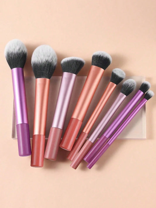 8 pièces Ensemble de pinceaux de maquillage professionnels, pinceau à poudre de haute qualité, pinceau à blush, pinceau à contour, pinceau à fard à paupières, pinceau à highlighter, outils de pinceau de maquillage pour un maquillage impeccable Tunisie