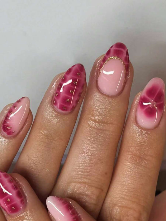 24 pièces Faux ongles français courts à presser, forme ovale, ongles faux simples, ongles nus, fournitures pour ongles (Copy) Tunisie