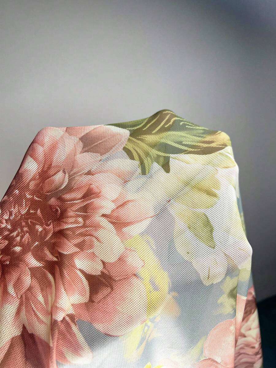 Slumberist Ensemble de vêtements de nuit pour femmes composé d'un débardeur à lacets et d'un peignoir avec imprimé floral
