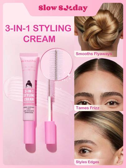 Crème coiffante 3-en-1 avec baguette apprivoisante – Gel transparent