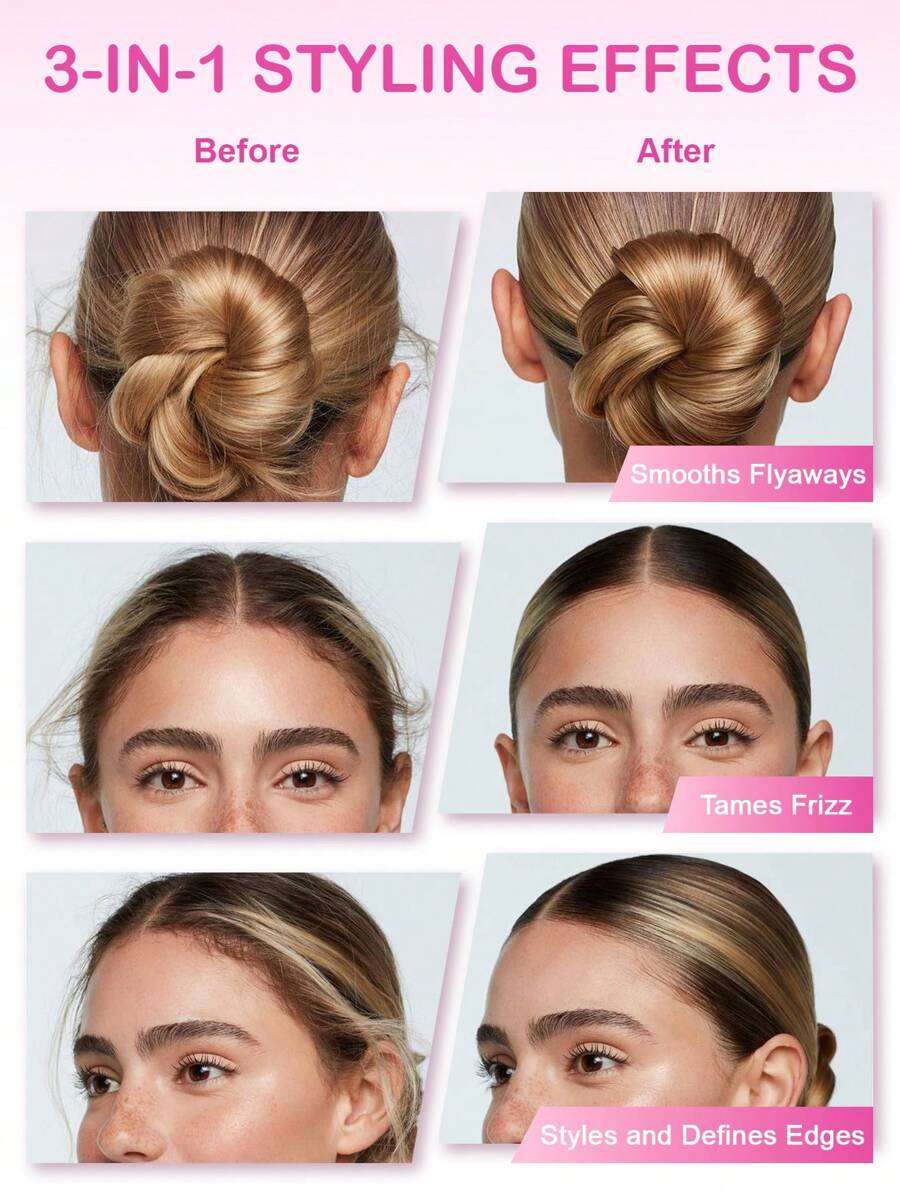 Crème coiffante 3-en-1 avec baguette apprivoisante – Gel transparent