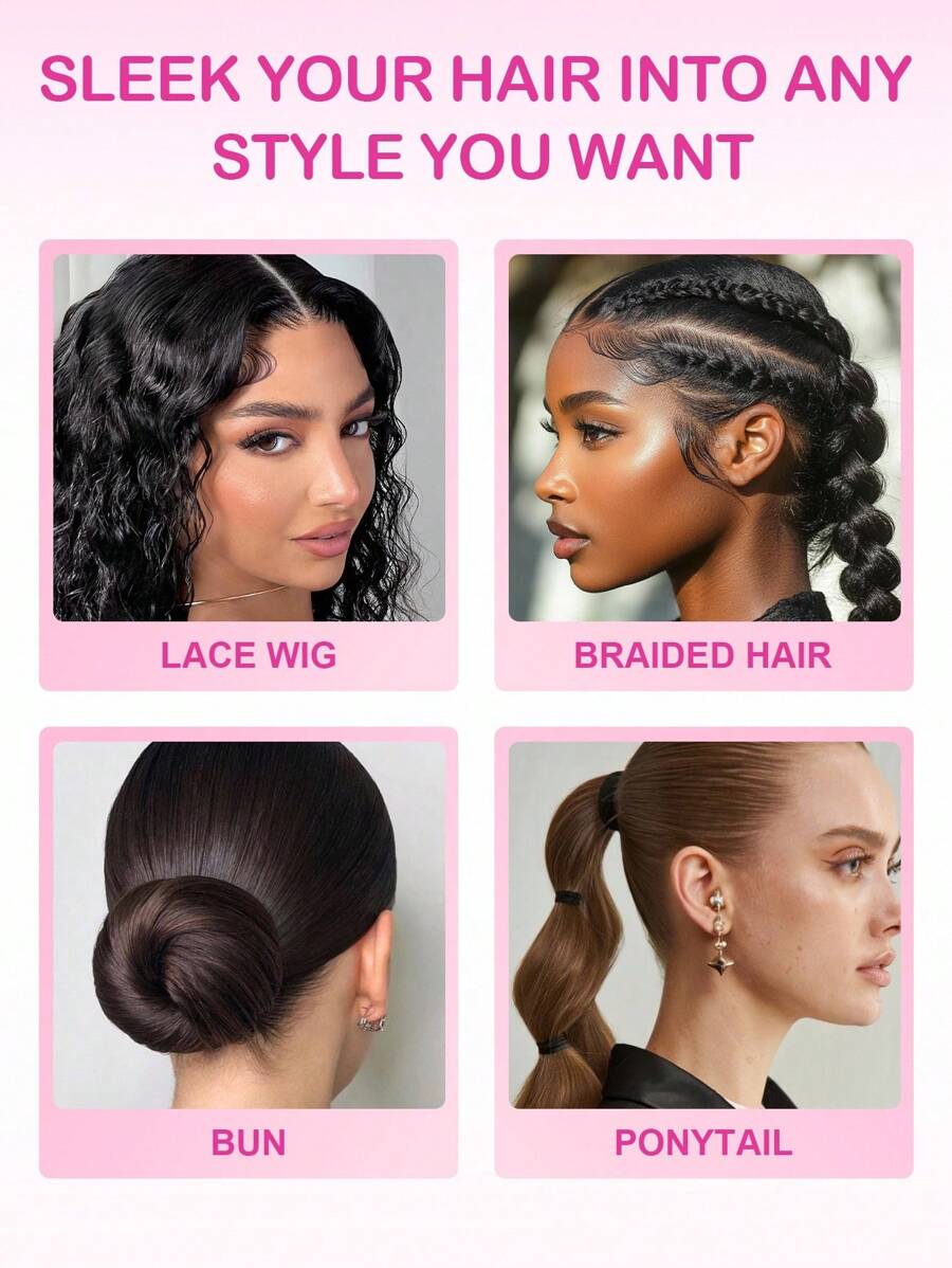 Crème coiffante 3-en-1 avec baguette apprivoisante – Gel transparent