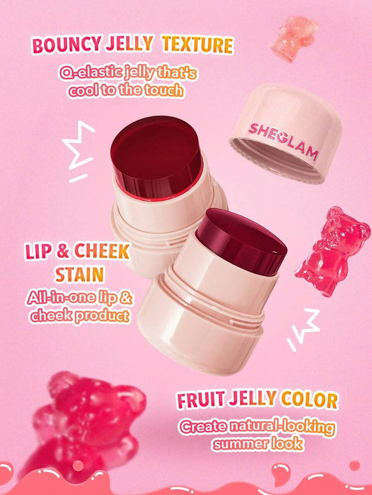 SHEGLAM Jelly-Licious – Rouge à Lèvres & Fard à Joues Hydratant (Teinte : Howdy)