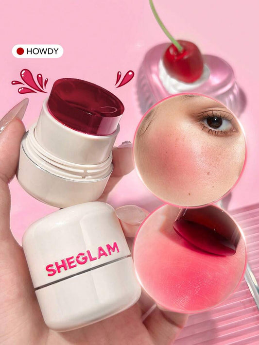SHEGLAM Jelly-Licious – Rouge à Lèvres & Fard à Joues Hydratant (Teinte : Howdy)