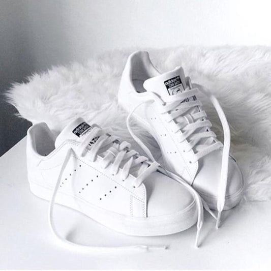 BASKETS ADIDAS ORIGINALS STAN SMITH J BLANC ARGENT - GlamShopTN
