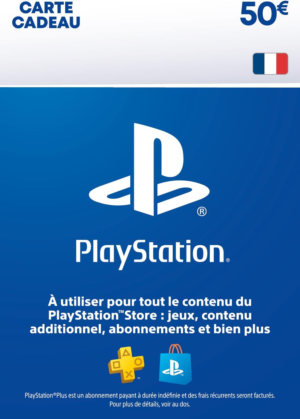 PlayStation Carte cadeau 50 Euro