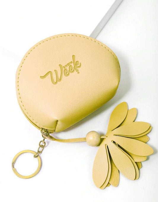 Solid Color ZipperPorte-monnaie compact, pochette décontractée à porter au quotidien