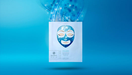 Masque facial en tissu Happy Skin au collagène - GlamShopTN