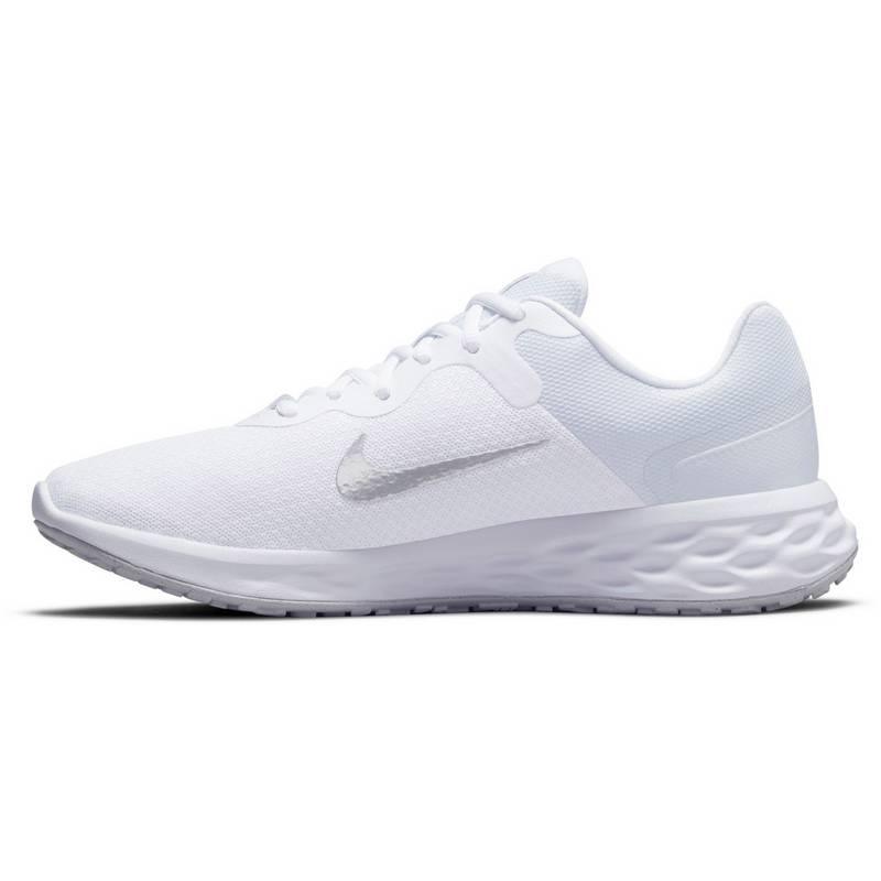 NIKE REVOLUTION 6 NN - CHAUSSURES DE RUNNING FEMME - BLANC-ARGENT MÉTALLISÉ-PLATINE PUR - GlamShopTN