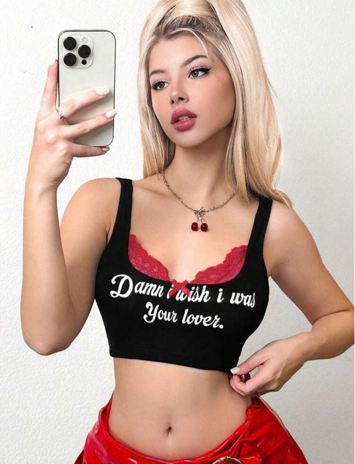 Sweetina Women'sY2k Outfits Sexy Print Patch And Tie-Dye Lace Camisole Black SummerTank Tops