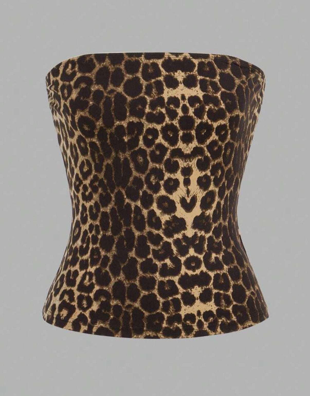 EZwear 4pcs/SetAutumn Winter Essentials BlackWhite Striped & Leopard Print CropTops