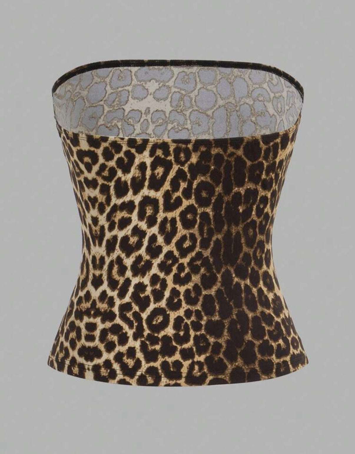 EZwear 4pcs/SetAutumn Winter Essentials BlackWhite Striped & Leopard Print CropTops