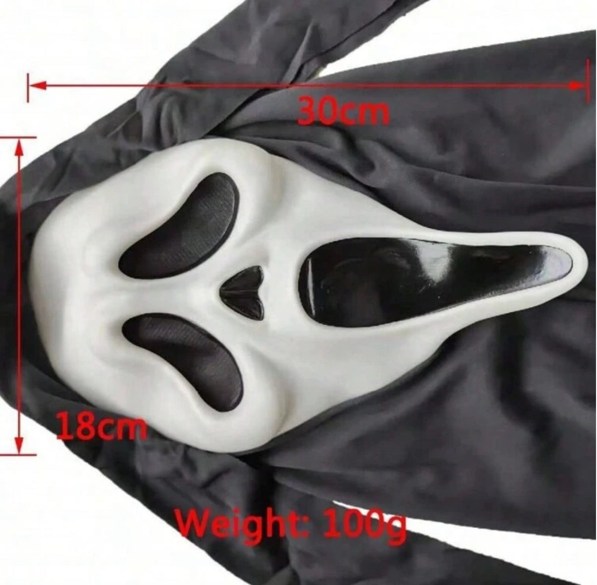 Shein 1pc Halloween Mask, Black Headscarf Skeleton Head, Horror Makeup Mask, Latex Mask For Roleplay, Halloween Costume, Halloween Supplies Stage Performance Props, Mask, Roleplay Mask