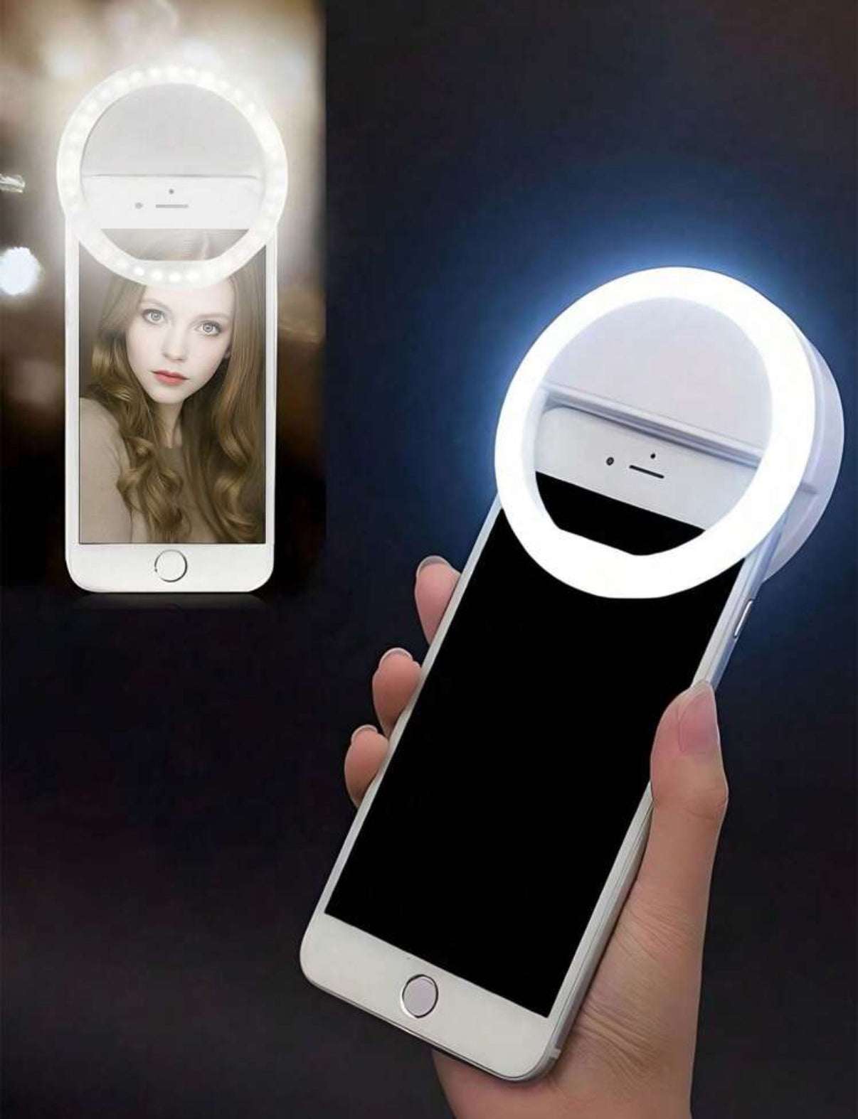 1pc USB Rechargeable Selfie Ring LightLED With 3 Brightness Modes