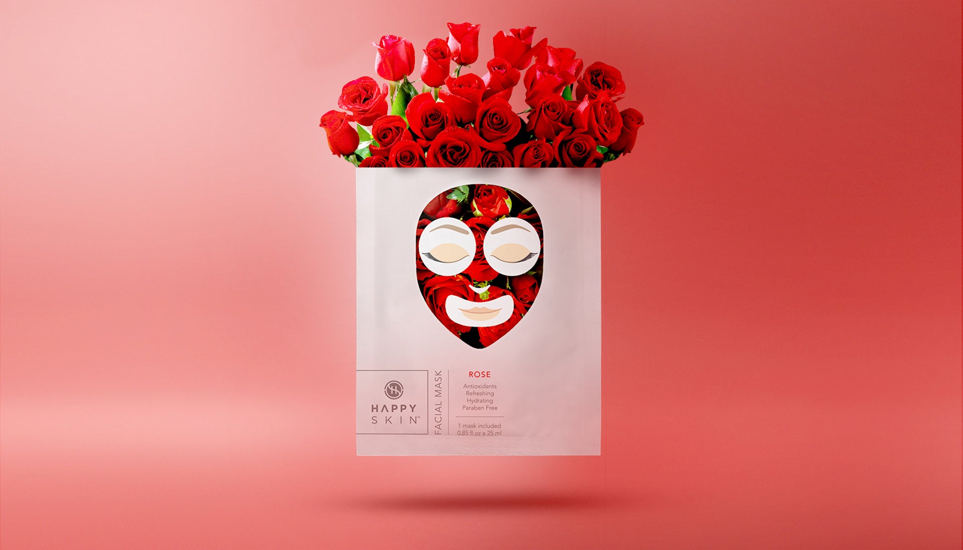 Happy Skin Facial Sheet Mask Rose - GlamShopTN