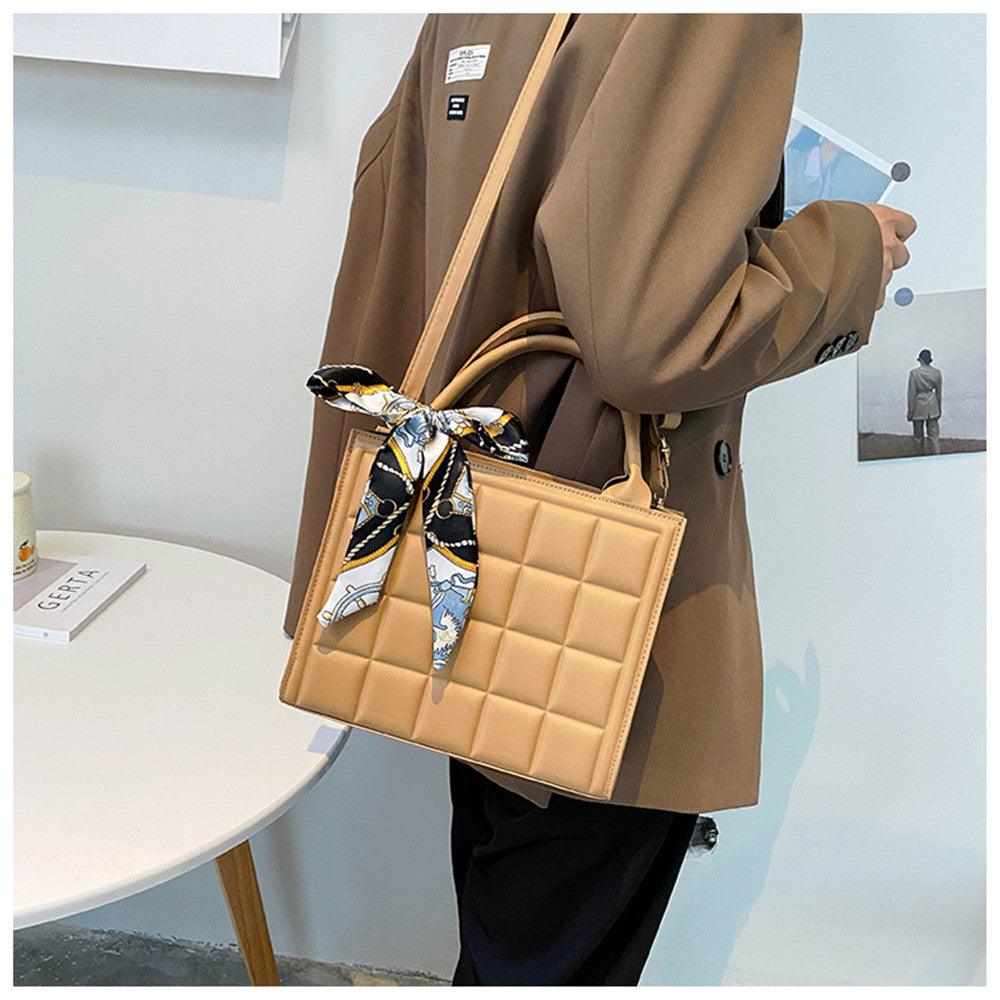 Shein Sac Cartable Décoré D'un Nœud En Écharpe unicolore En Relief - GlamShopTN
